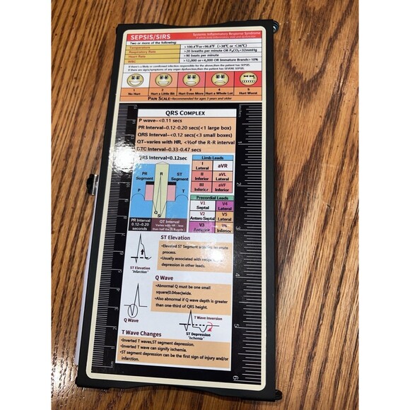 Sepsis/SIRS Nursing Edition Clipboard Compact Folding Pocket Reference Study - Picture 6 of 6